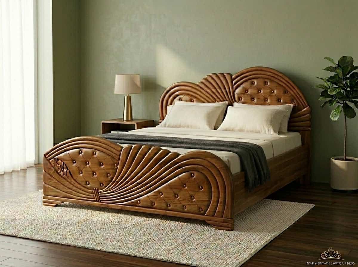 Mango Wood Storage Bed