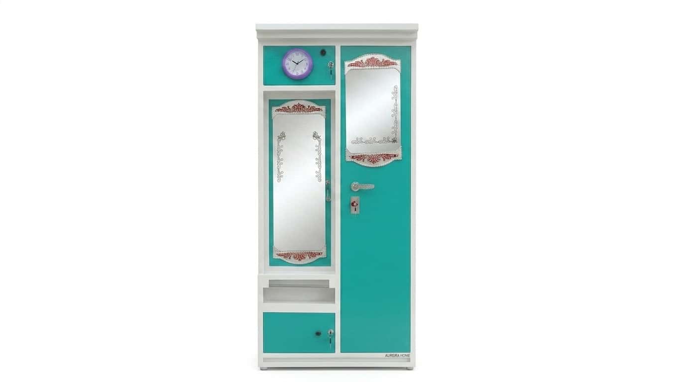 Cyan Almirah with Mirror