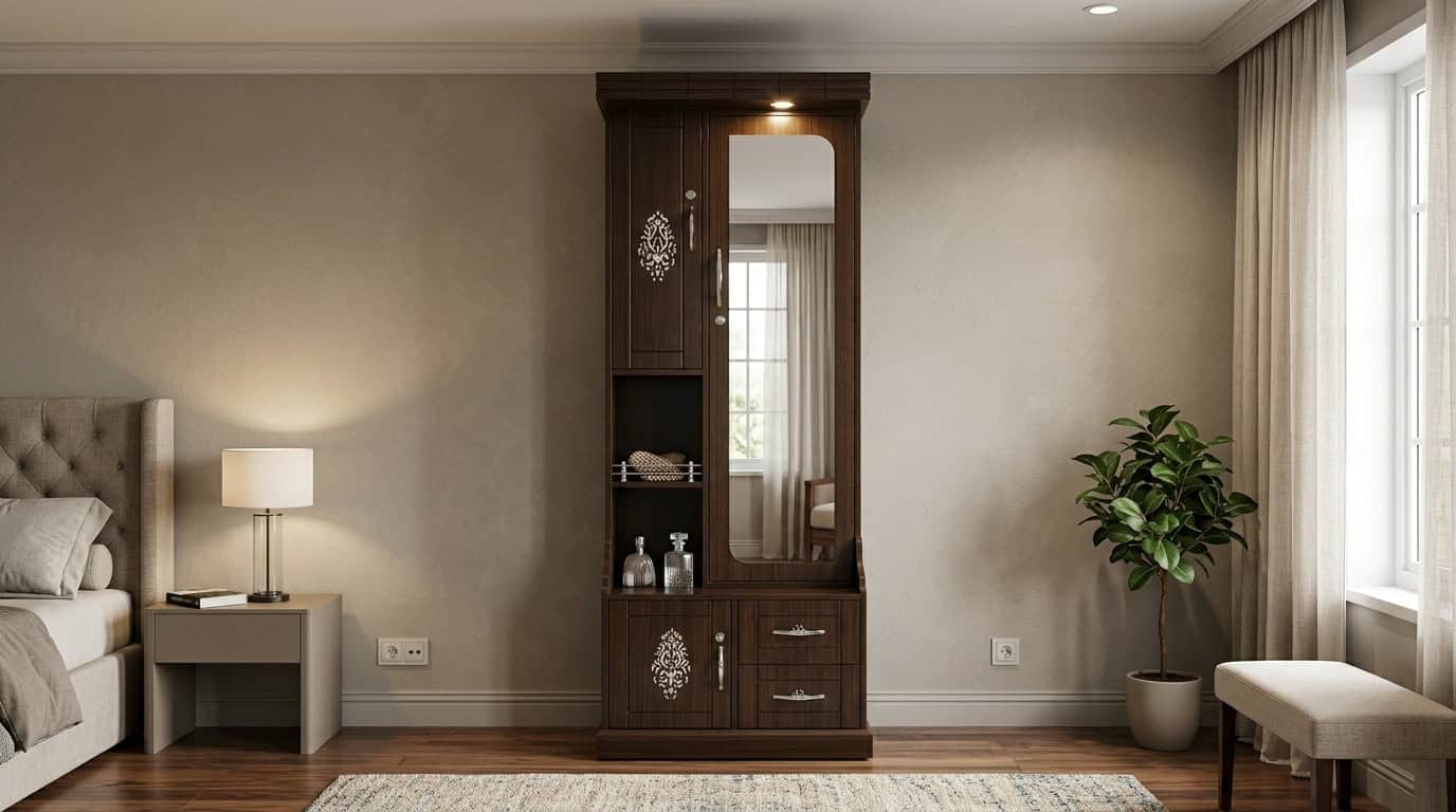 Walnut Finish Dressing Table