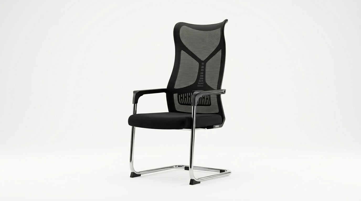 Black Mesh Chair with Neck & Lumbar Support view 2