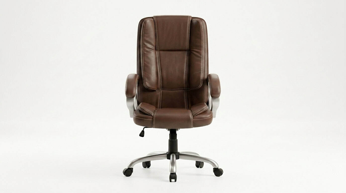 Modern Brown Leather Office Chair