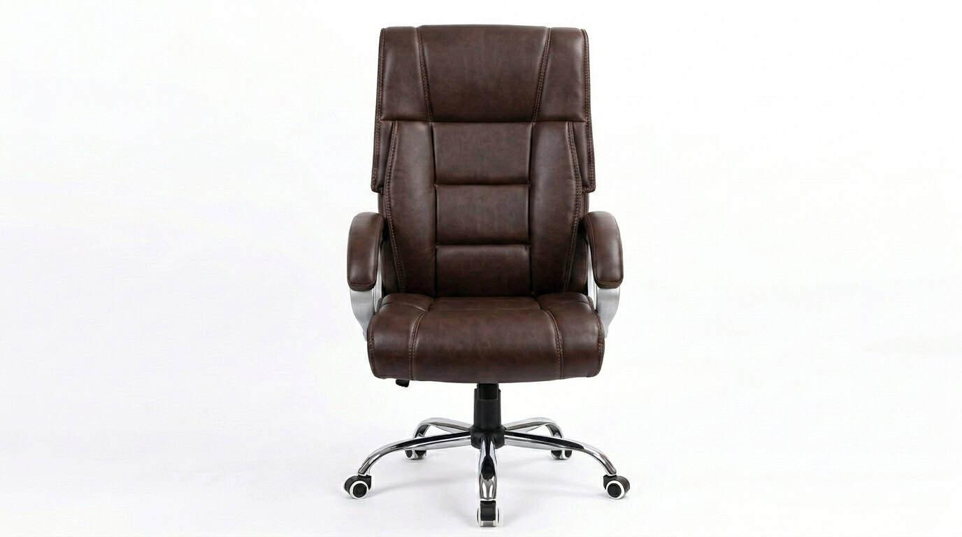 Thick Leather Brown Office Chair